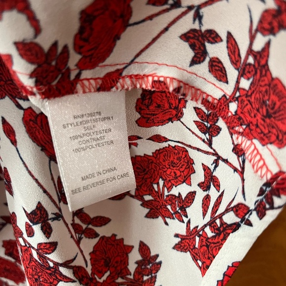 DR2 color blocked floral print sleeveless blouse L - Picture 2 of 5